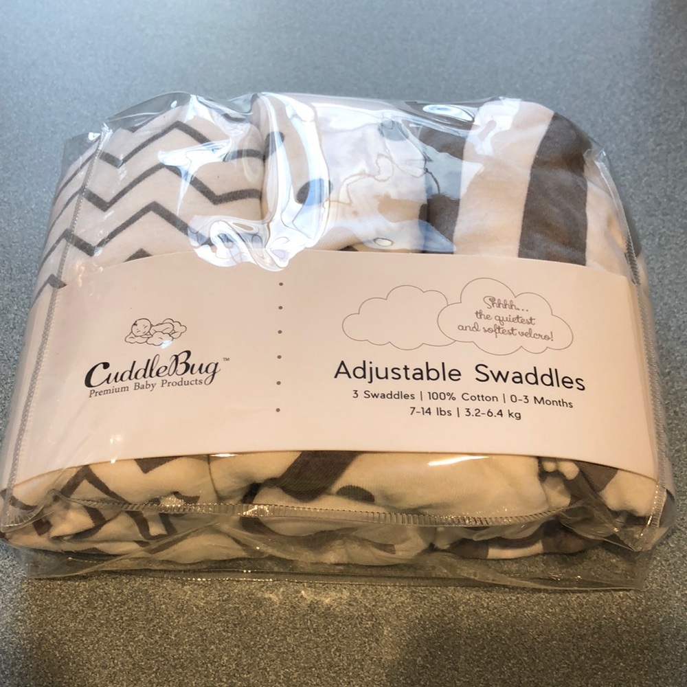 NWT CuddleBug Adjustable Swaddles
